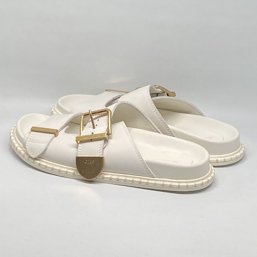 Chloe Rebecca Leather Slide Sandals size 39 - Picture 6 of 15